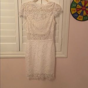 White net mini dress